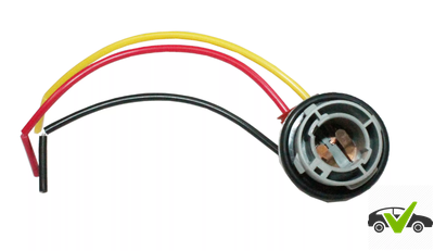 Патрон под лампу P21/5W (1157 двухконт.) с проводами, пластик