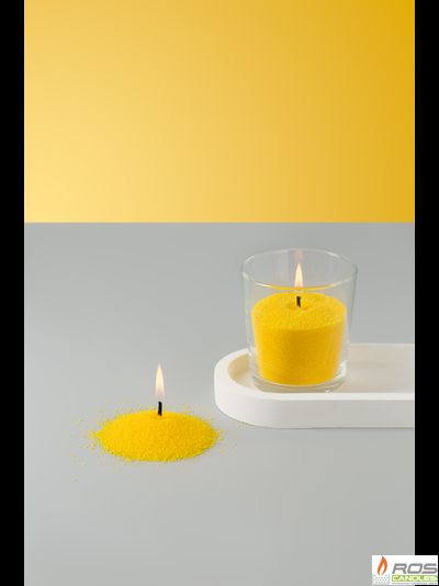 Насыпная свеча "Радость" 7*7 см, цвет "Жёлтый"