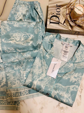 Пижама женская рисунок зеленый