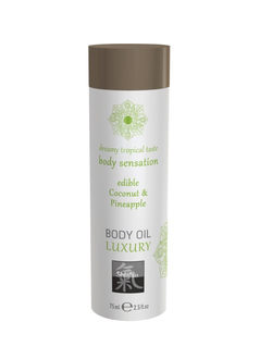 Съедобное масло для тела Кокос & Ананас 75мл.