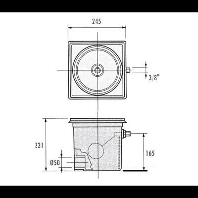 Регулятор уровня воды пластиковый Fiberpool из ABC-пластика YAE050