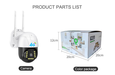 Беспроводная 4G камера наружного наблюдения V380, 1080P, 3MP