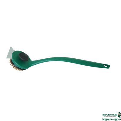 ЩЕТКА ДЛЯ ЧИСТКИ РЕШЁТКИ, ЩЕТИНА НЕРЖ.СТАЛЬ, ЗЕЛЁНАЯ РУЧКА, 127129