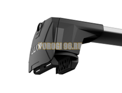 Багажник на крышу автомобиля LUX SCOUT-2 серый для Chery Tiggo 7 Pro MAX (рейлинг из трёх частей) 2022-… на интегрированные рейлинги