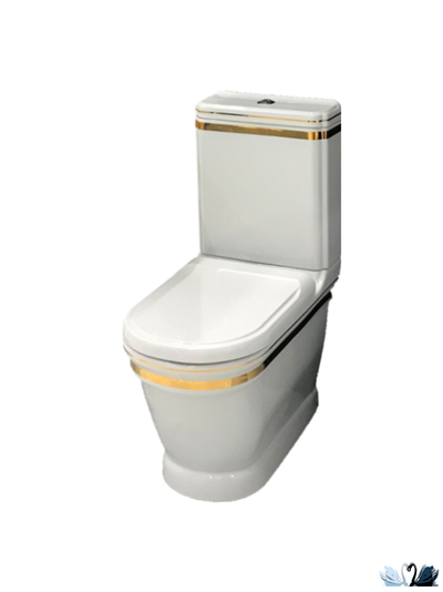 Унитаз Creavit Antik Gold AN360.001A с золотым декором в комплекте с бачком купить в магазине Marysя