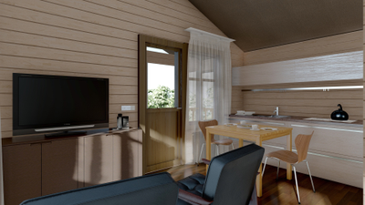 Гостевой домик для базы отдыха 27 м2