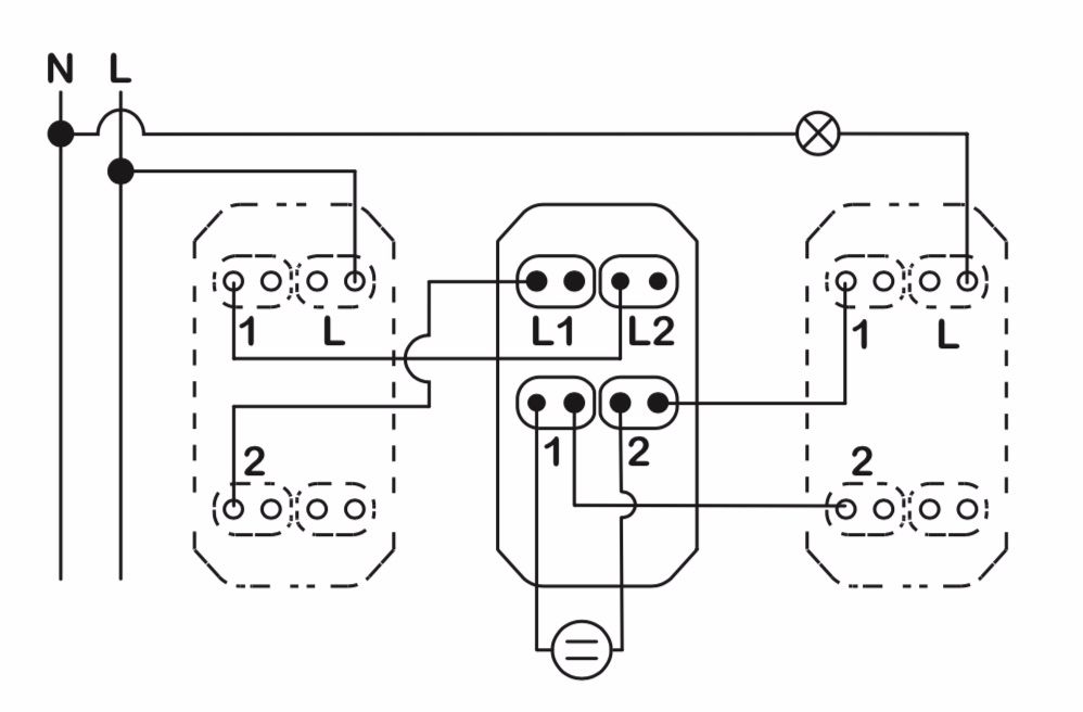 СХЕМА ПОДКЛЮЧЕНИЯ ПЕРЕКРЕСТНОГО ПЕРЕКЛЮЧАТЕЛЯ SCHNEIDER ELECTRIC UNICA