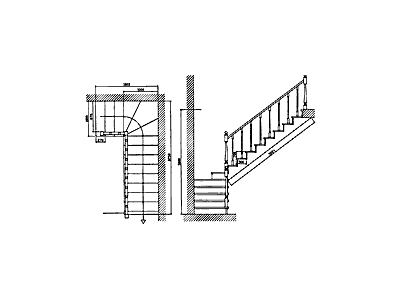 Деревянная лестница. Вариант №3
