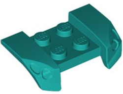 Vehicle, Mudguard 2 x 4 with Headlights Overhang, Dark Turquoise (44674 6291008)