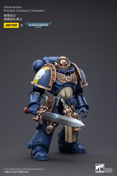 Примарис-чемпион Ультрамаринов (Warhammer 40k) - КОЛЛЕКЦИОННАЯ ФИГУРКА 1/18 Ultramarines Primaris Company Champion (JT3266) - JOYTOY