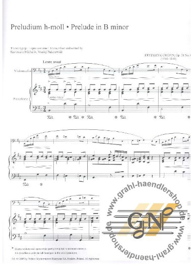 Chopin, Fr?d?ric Famous transcriptions vol.1 for cello and piano