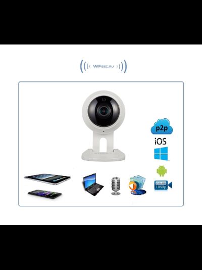 Wisenet SmartCam SNH-C6417BN - Wi-Fi видеоняня/охранная видеокамера с DVR, Full HD