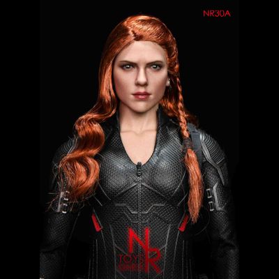 Женская голова (скульпт) - Черная Вдова, Наташа Романофф (свободные волосы) - 1/6 scale Female Agent Hair transplantation and braid head carving (NR30A) - NRTOYS