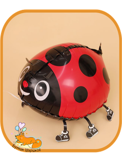 Ходячий шар "Божья коровка", красная