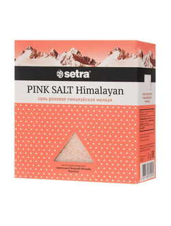 Соль Setra розовая гималайская пищевая мелкая 500 г