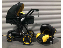 Детская коляска 3 в 1 Belecoo X6 Черно-желтый