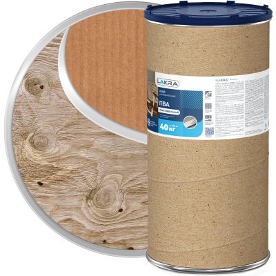 Клей ПВА ЛАКРА мебельный ЛЮКС 40 кг