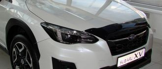 Дефлектор капота Subaru XV 2017-, короткий, темный