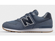 New Balance 574 Синие (Экозамша) сбоку