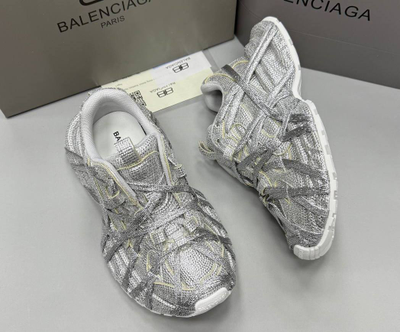 Balenciaga 3XL Extreme Rhinestones Silver