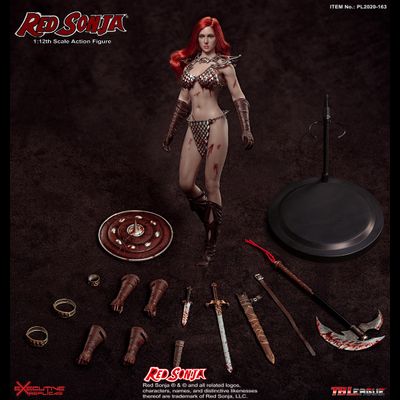 Рыжая Соня - Коллекционная фигурка 1/12 (PL2020-163) - Red Sonja 1/12 Scale Action Figure - TBLeague