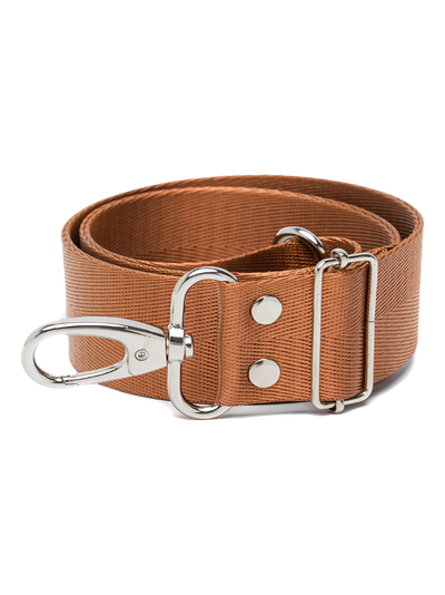 Ремень гитарный  с карабинами 120 см цвет тирамису