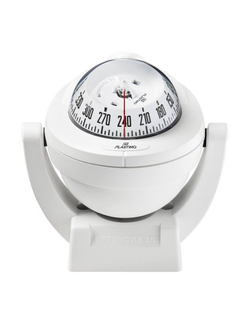 Компас Plastimo Offshore 75 63866 12/24В для судна 5-8м c белой конической картушкой Ø70мм в белом корпусе Ø100мм на кронштейне