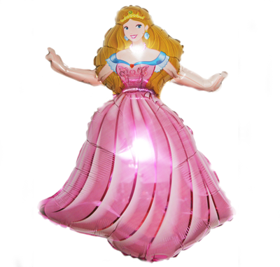 Шар 36 см Мини-фигура, Принцессы, МИКС