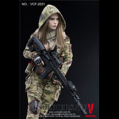 Коллекционная фигурка 1/6 MC Camouflage Women Soldier Villa (VCF-2031) - VERYCOOL