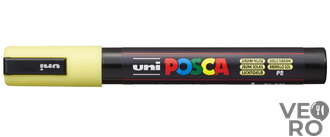 Акриловый Маркер Uni POSCA PC-5M 1,8-2,5мм, овальный наконечник, солнечно-желтый