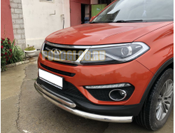Защита переднего бампера d60/42 для Chery Tiggo 5 2016-