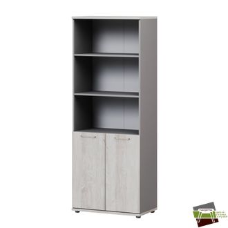 Шкаф высокий 800х450х2098 B-673_Сосна Касцина/Кубанит серый