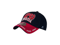 Бейсболка РОССИЯ детская черно-красная (52-54) 10152