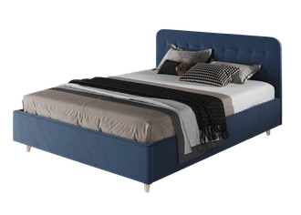 Кровать "Лион" синего цвета