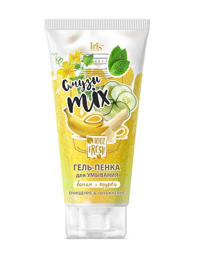 Iris Смузи mix Гель-Пенка для умывания Банан и огурец, 170г