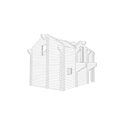 Дом-баня из оцилиндрованного бревна Анапа, 65 м2