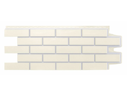 Фасадная панель "Клинкерный кирпич", цвет пломбирный, серия премиум