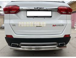 Защита заднего бампера двойная d60/42 для Lifan Myway (2017-...)