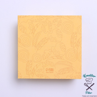 Коробка для кондитерских изделий с PVC крышкой «Time to enjoy», 10,5 × 10,5 × 3 см