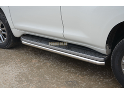 Защита штатного порога труба d60 для Toyota Land Cruiser Prado 150 (2017-...)