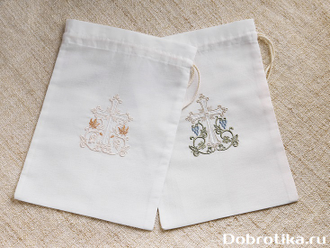 Крестильный набор для мальчика, модель "Владимир" : рубашка, махровое полотенце 70х140 см., размеры на 3-4 года, 5-6 лет, 7-8 лет, 9-10 лет, 11-12 лет (от роста 98 см. до роста 152 см.)