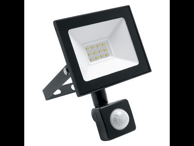 Светодиодный прожектор Saffit  с ИК датчиком движения 20W(1800lm) 2835SMD 6400K 6K черный SFL80-20 IP65 29522
