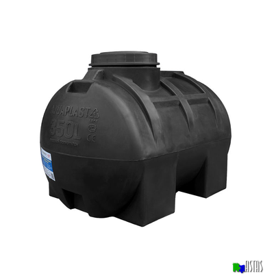Емкость 350 литров горизонтальная  черная