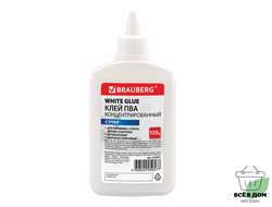 Клей ПВА-СУПЕР BRAUBERG (керамика, ткань, кожа, дерево, бумага, картон), 125 г, 222927