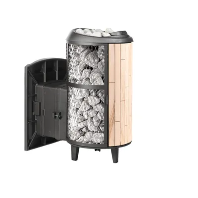 Банная печь Атмосфера L комбинированная Окаменевшее дерево до 20 м3