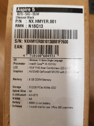 Acer aspire deals 5 mx250
