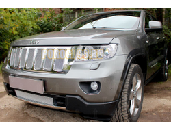 Защита радиатора Jeep Grand Cherokee (WK2) IV 2010-2013 chrome низ PREMIUM