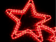 Световая фигура "Красные звёзды" 150х88см