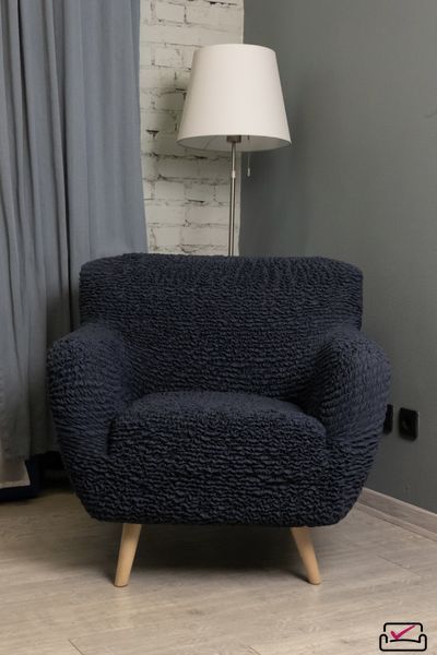 Чехол на кресло Микрофибра Графит. Защита мягкой мебели от животных.