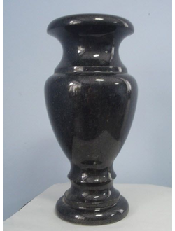 Ваза из черного гранита 50*20см